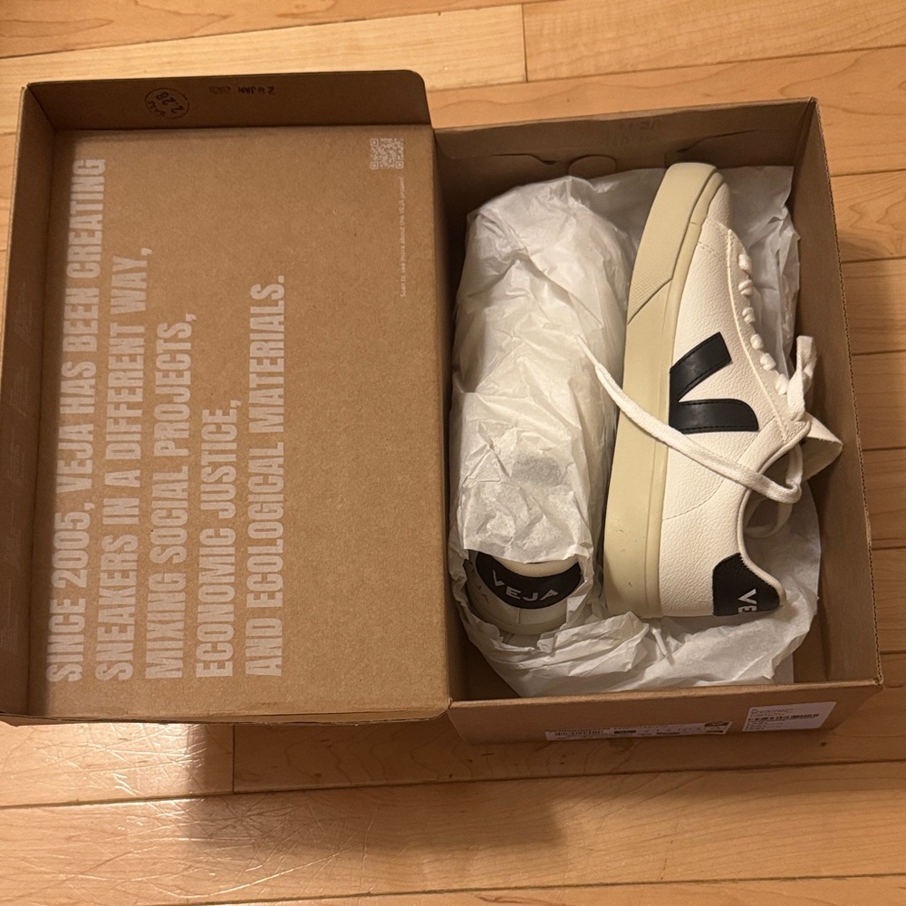 Veja White and Black Sneakers
